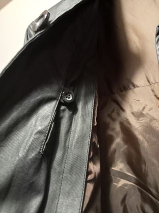 Abrigo Zara color antracita poliuretano / algodon