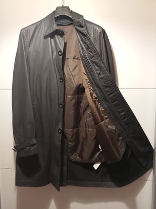 Abrigo Zara color antracita poliuretano / algodon