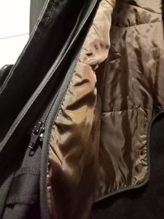 Abrigo Zara color antracita poliuretano / algodon