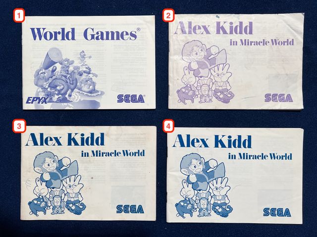 Surtido de manuales de juegos de Master System II