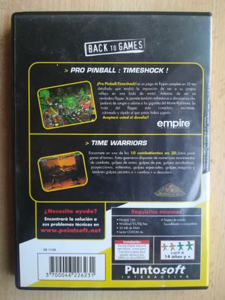 Pro Pinball Timeshock + Time Warriors. Puntosoft