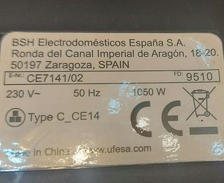 Rejilla y deposito Ufesa duetto creme 