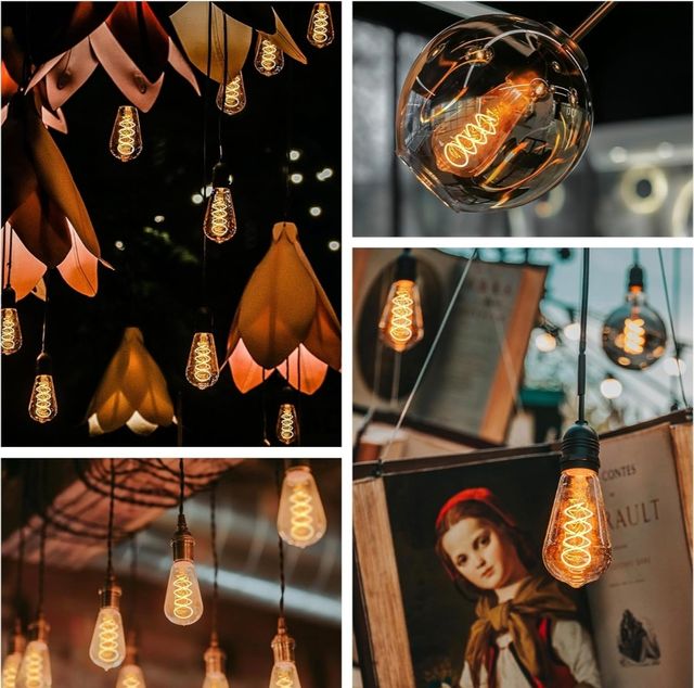 Confezione da 4 lampadine LED E27 stile vintage ST64