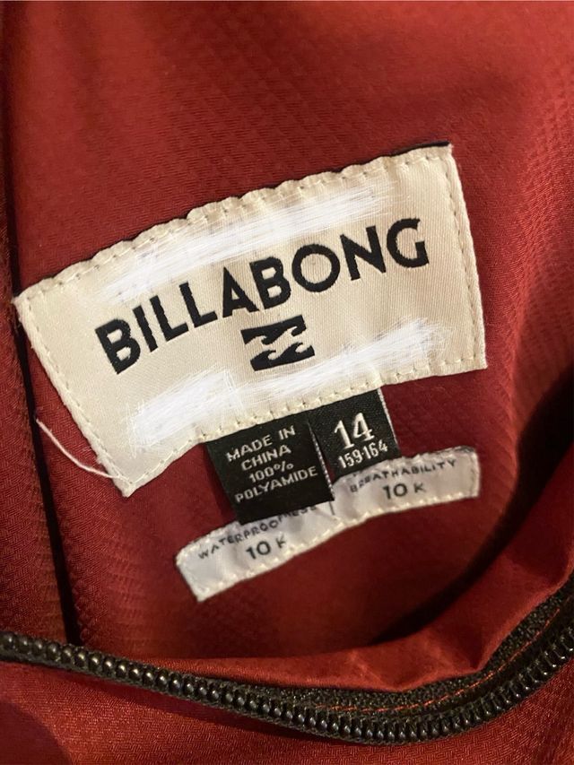 Cazadora reversible Billabong 14 años