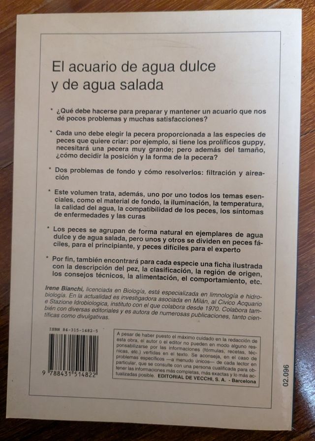 Libro EL ACUARIO de agua dulce y agua salada