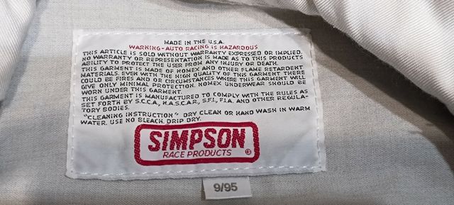 Tuta da corsa vintage Simpson