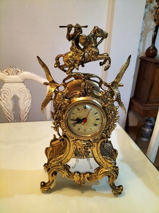 Reloj vintage bronce dorado años 80
