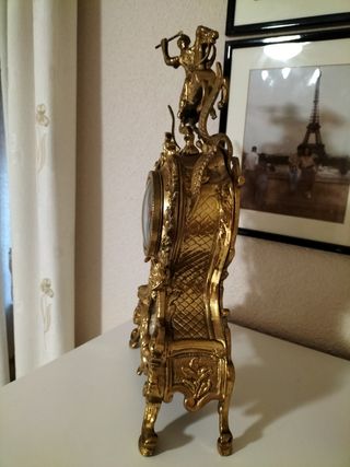 Reloj vintage bronce dorado años 80