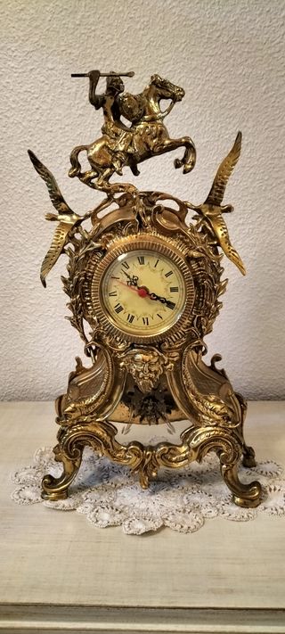 Reloj vintage bronce dorado años 80