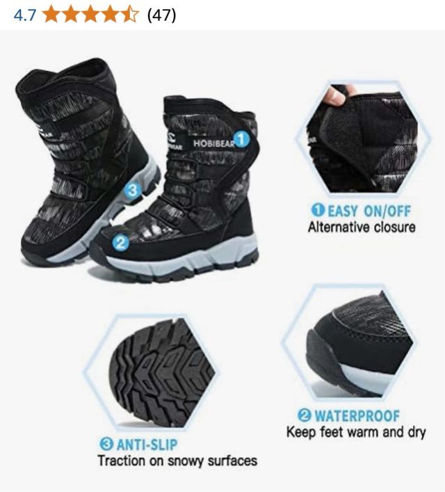 Botas de nieve para niños y niña talla 31