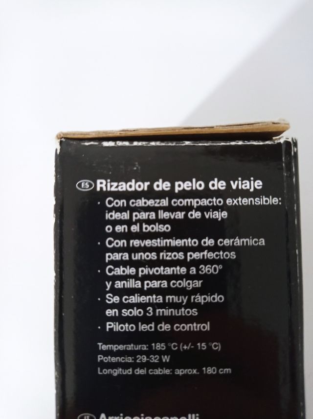 Rizador de pelo, ideal para viajes
