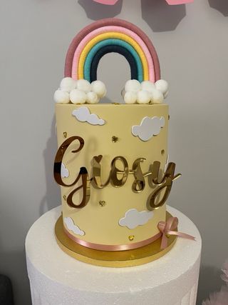 Torta finta arcobaleno