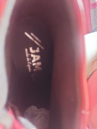 Botines de piel mujer rojos