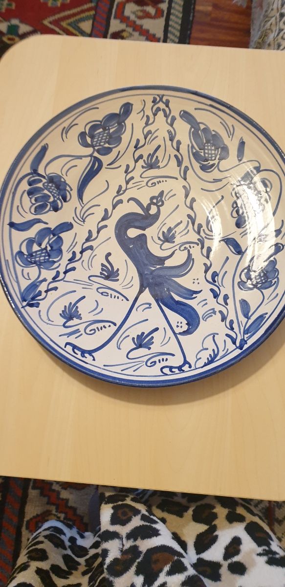 Plato artesania pintado a mano