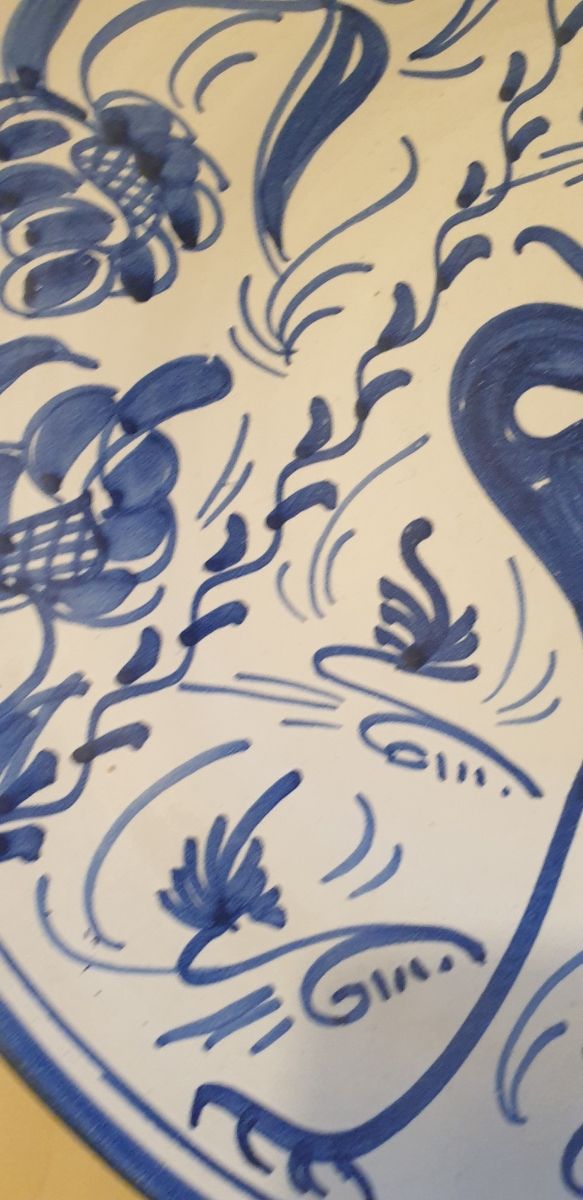 Plato artesania pintado a mano