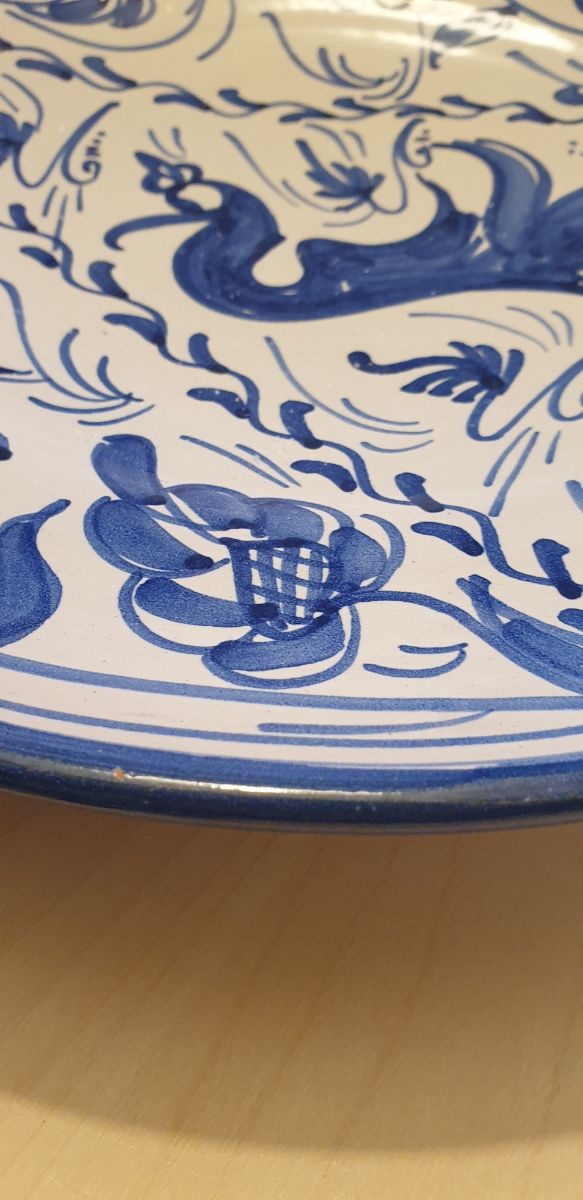 Plato artesania pintado a mano