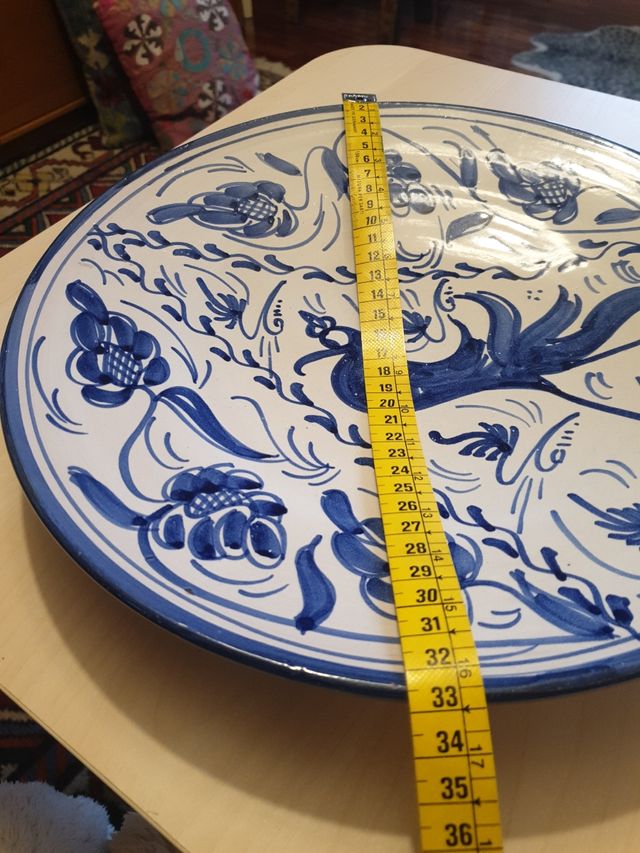 Plato artesania pintado a mano
