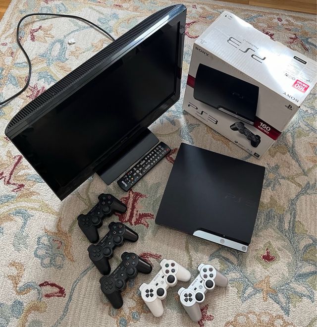 Playstation 3 PS3  5 mandos  Monitor