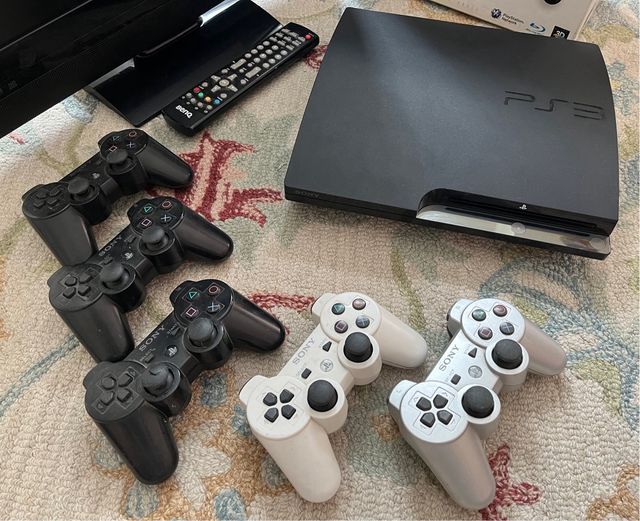 Playstation 3 PS3  5 mandos  Monitor