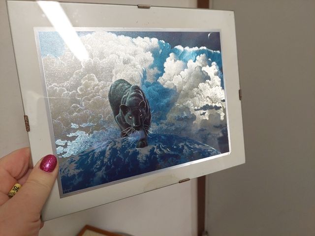 Quadro pantera nera cangiante