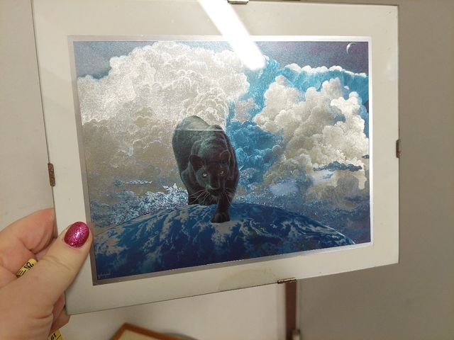 Quadro pantera nera cangiante