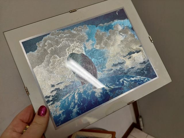 Quadro pantera nera cangiante