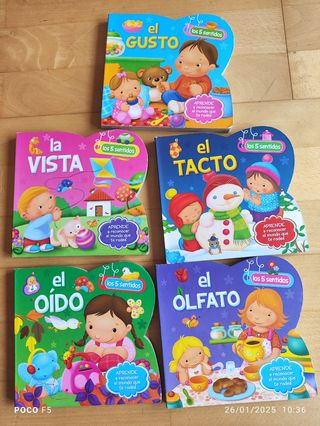 Libros 5 sentidos. Para bebes