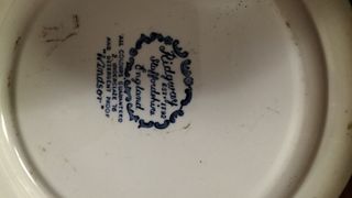 Plato windsor policromado azul 