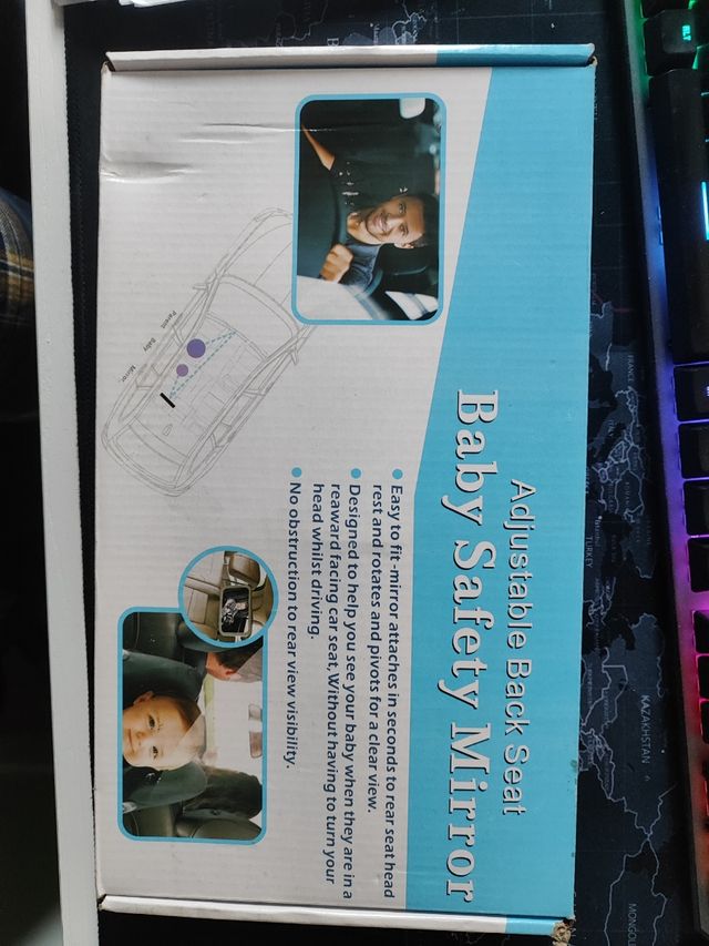 Espejo retrovisor coche vigilar bebé