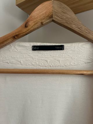 Chaqueta brocada crema