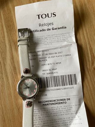 Reloj Tous Dreamy Correa Blanca Corazón Osito