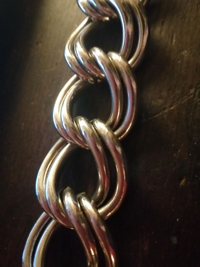 BRACCIALE ACCIAIO MASSICCIO UNISEX 23 CM MAGLIA GR