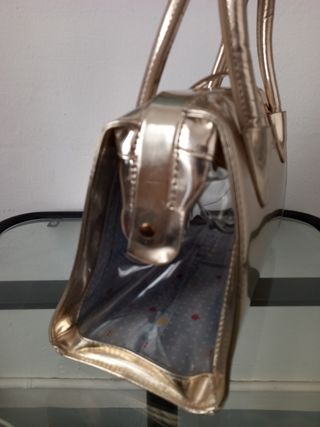 Bolso dorado mujer