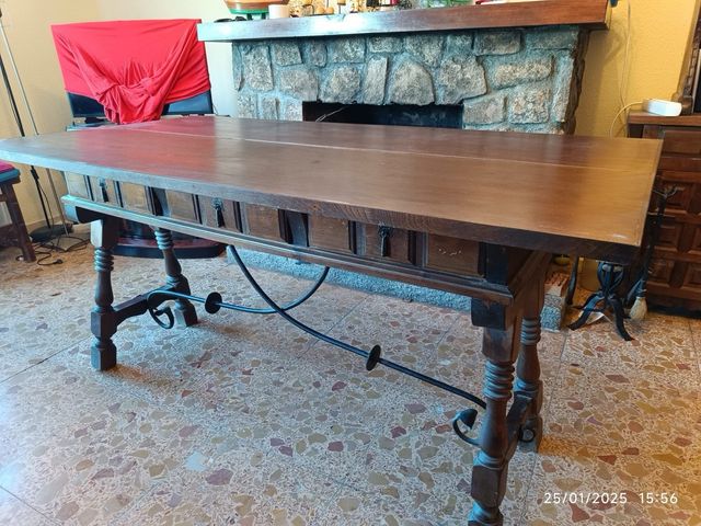 Mesa extensible madera maciza