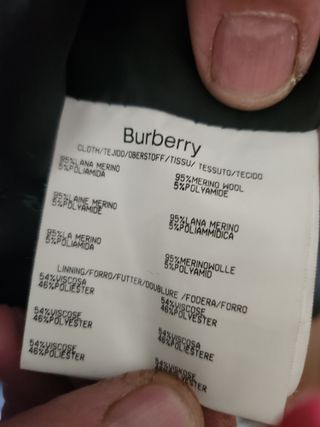 Chaqueton de hombre de lana merina Burberry