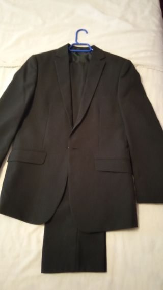 Traje de chaqueta juvenil, negro