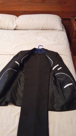 Traje de chaqueta juvenil, negro