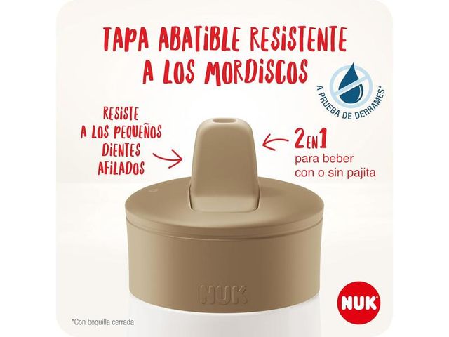 Botella de agua para niños con pajita NUK 12 meses
