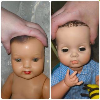 Parrucca sintetica per bambole vintage