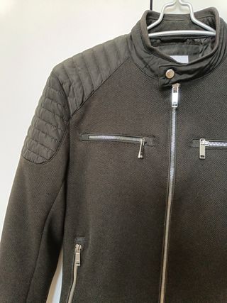Chaqueta Zara M casual verde muy oscuro