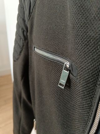 Chaqueta Zara M casual verde muy oscuro