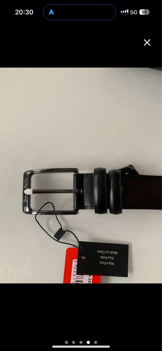 Cinturón negro vestir