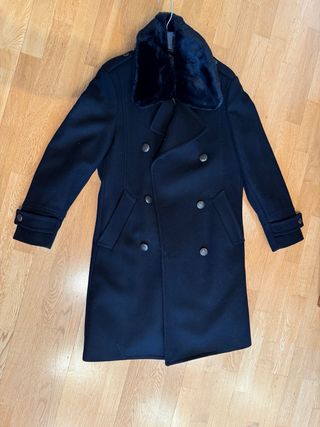 Abrigo de lana tipo militar talla M