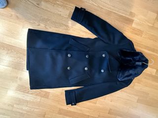 Abrigo de lana tipo militar talla M