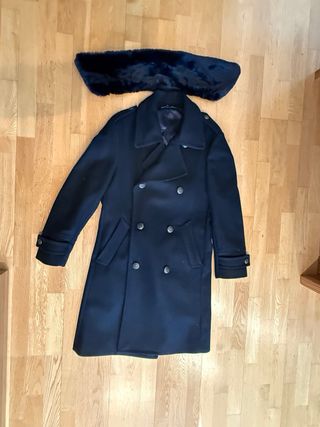 Abrigo de lana tipo militar talla M