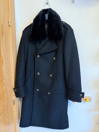 Abrigo de lana tipo militar talla M