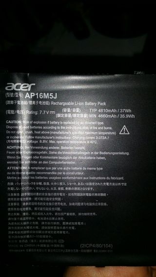 Batteria originale x notebook Acer aspire 3