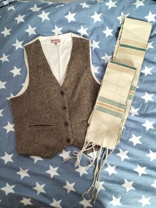 Chaleco y fajín traje mago