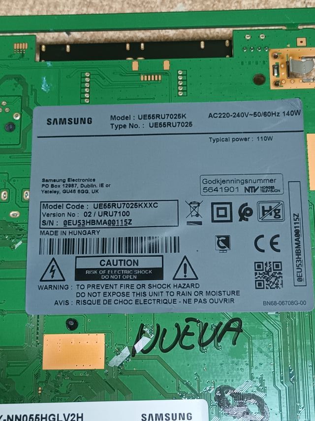 BN94-14200A, de SAMSUNG UE55RU7025K, NUEVA,