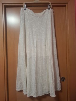 Falda de fiesta con lentejas brillas